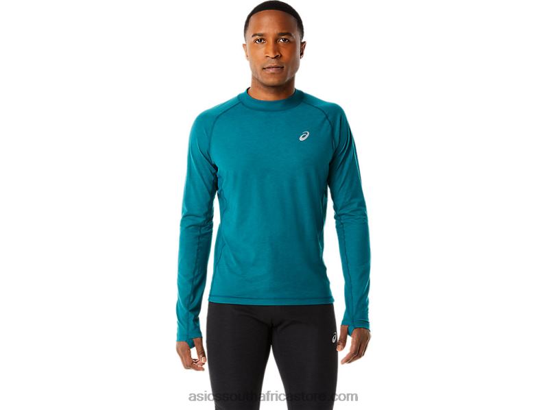 Men Asics Winter Run Long Sleeve Top LH4X0854 Velvet Pine