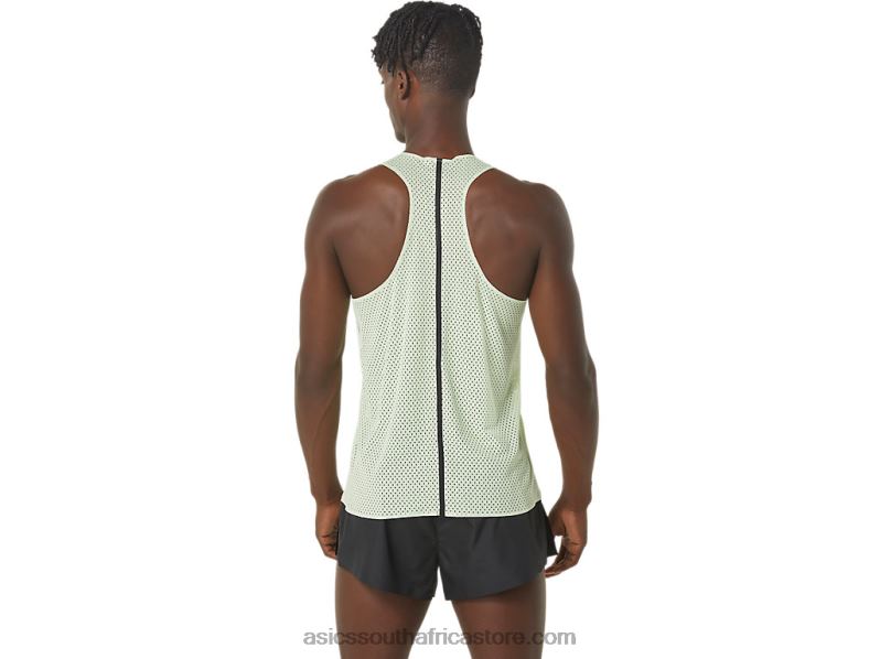 Men Asics Actibreeze Jacquard Singlet LH4X0280 Whisper Green