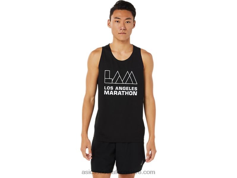 Men Asics Lam Ready-Set II Singlet LH4X01617 Performance Black