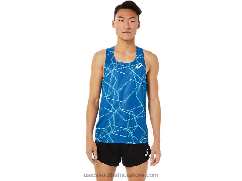 Men Asics Light Mesh Singlet LH4X01397 Lake Drive