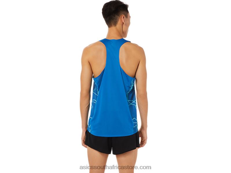 Men Asics Light Mesh Singlet LH4X01397 Lake Drive