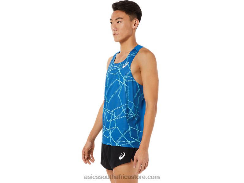 Men Asics Light Mesh Singlet LH4X01397 Lake Drive