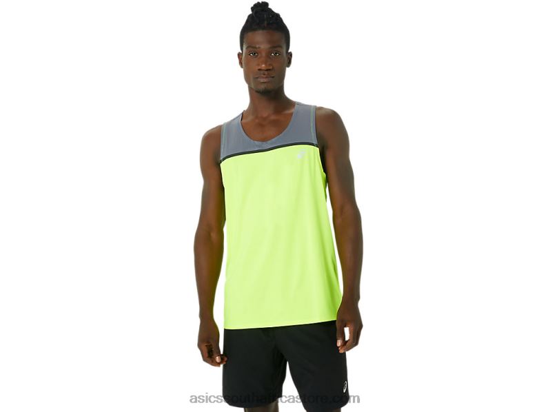 Men Asics Pr Lyte Singlet LH4X01021 Safety Yellow/Metropolis