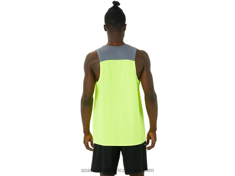 Men Asics Pr Lyte Singlet LH4X01021 Safety Yellow/Metropolis