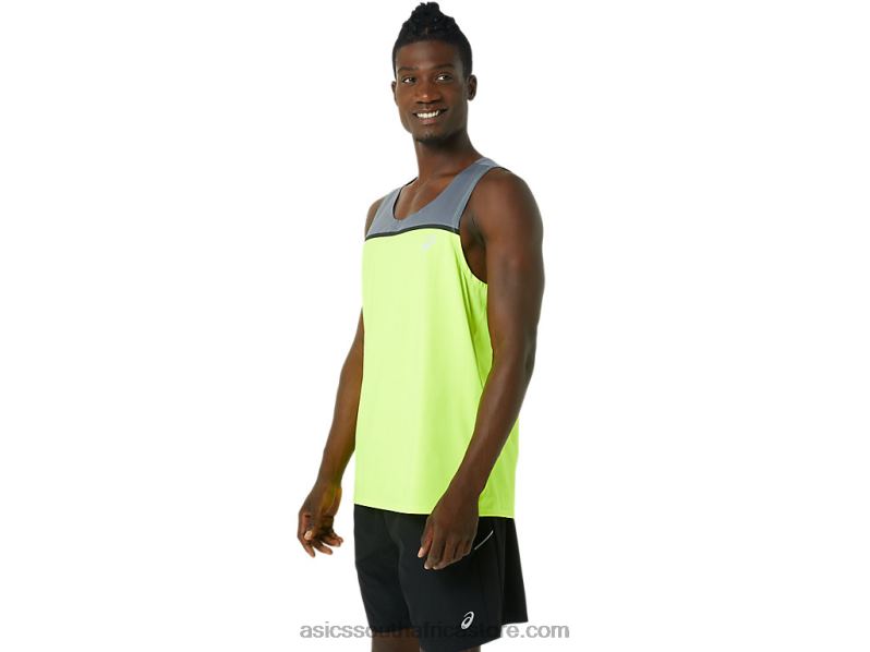 Men Asics Pr Lyte Singlet LH4X01021 Safety Yellow/Metropolis