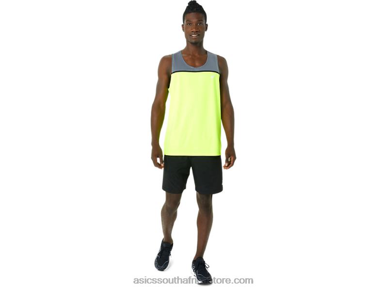 Men Asics Pr Lyte Singlet LH4X01021 Safety Yellow/Metropolis