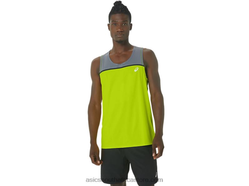 Men Asics Pr Lyte Singlet LH4X041 Lime Zest