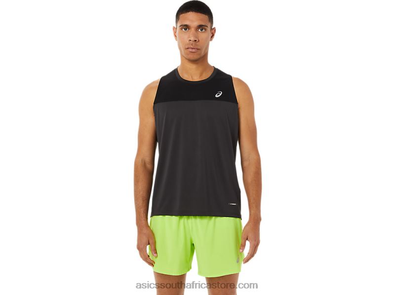 Men Asics Race Singlet LH4X01393 Performance Black/Graphite Grey