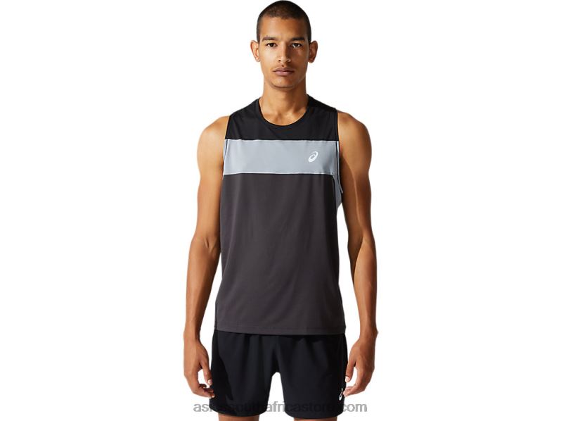 Men Asics Race Singlet LH4X01982 Graphite Grey/Performance Black