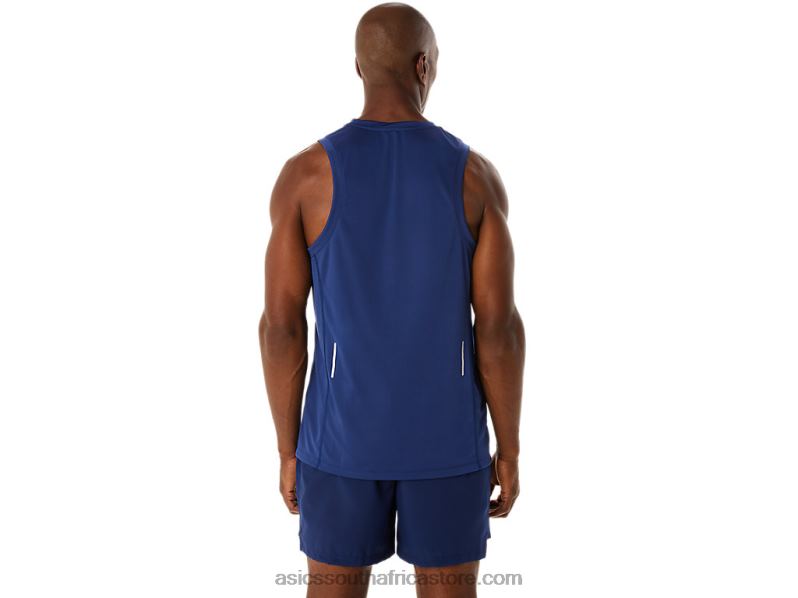 Men Asics Ready-Set Lyte Singlet LH4X0176 Indigo Blue