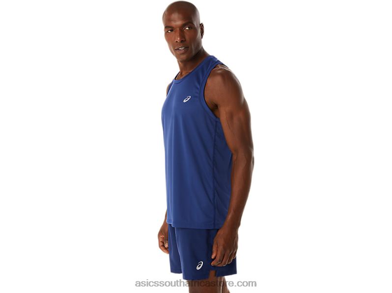 Men Asics Ready-Set Lyte Singlet LH4X0176 Indigo Blue
