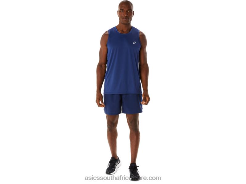 Men Asics Ready-Set Lyte Singlet LH4X0176 Indigo Blue