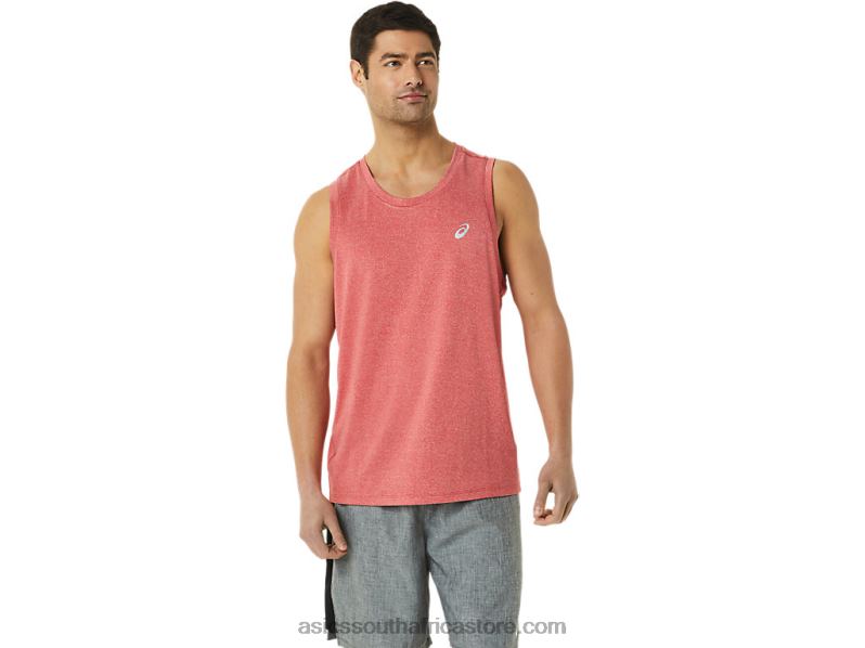 Men Asics Ready-Set Lyte Singlet LH4X0313 Classic Red Heather
