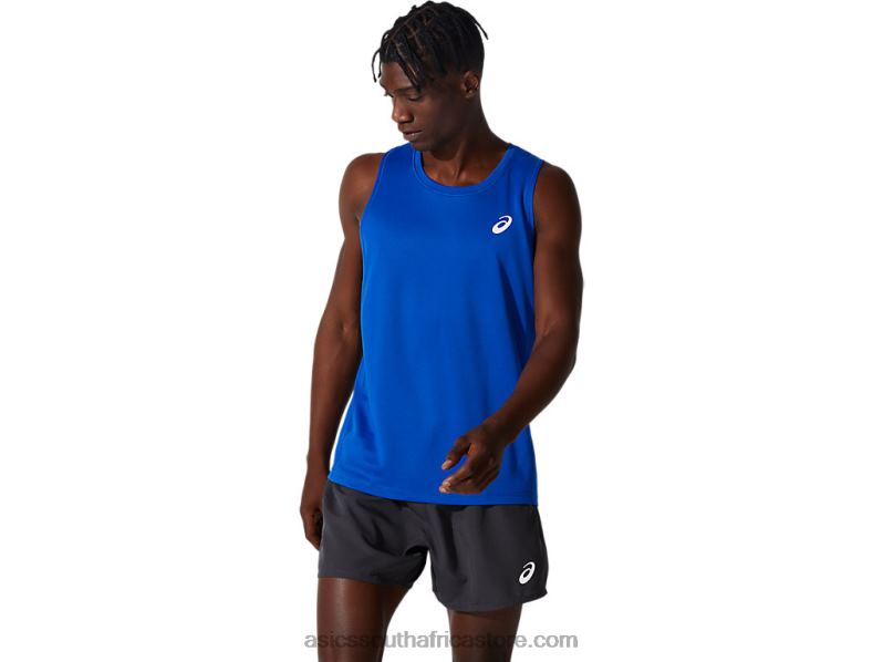 Men Asics Silver Singlet LH4X02001 Blue