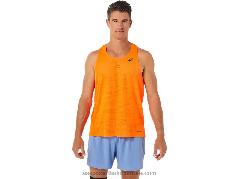 Men Asics Ventilate Actibreeze Singlet LH4X01326 Shocking Orange