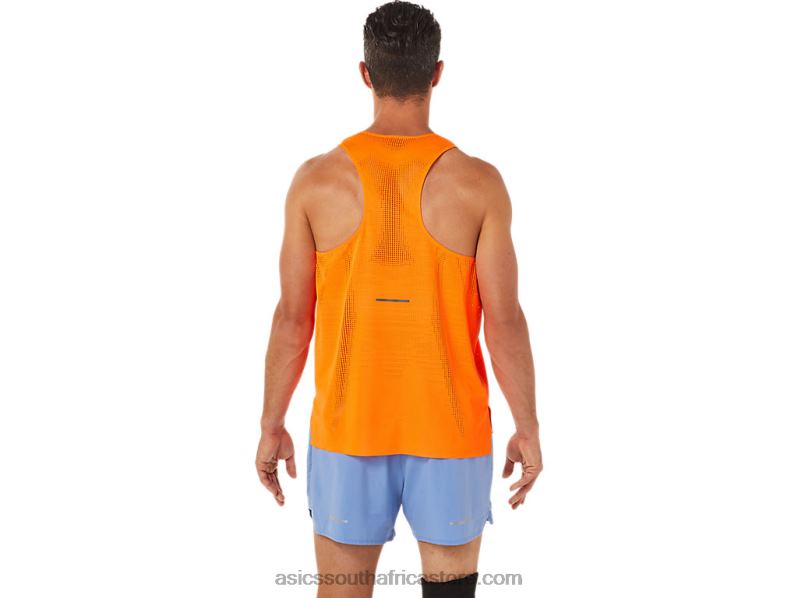 Men Asics Ventilate Actibreeze Singlet LH4X01326 Shocking Orange