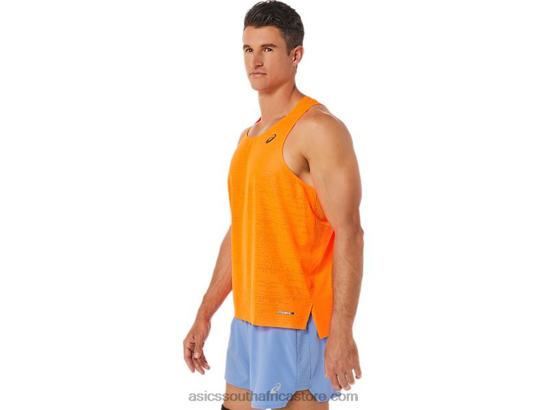 Men Asics Ventilate Actibreeze Singlet LH4X01326 Shocking Orange