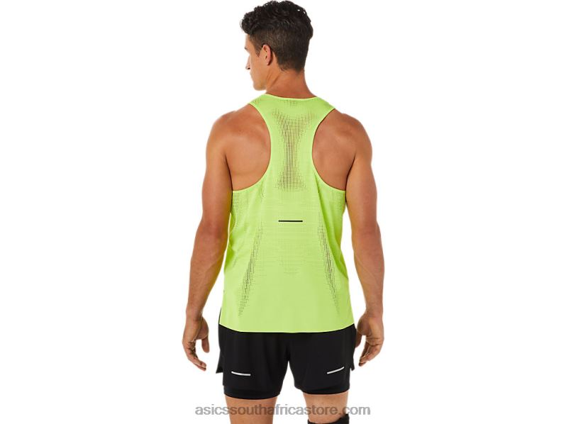 Men Asics Ventilate Actibreeze Singlet LH4X01391 Hazard Green