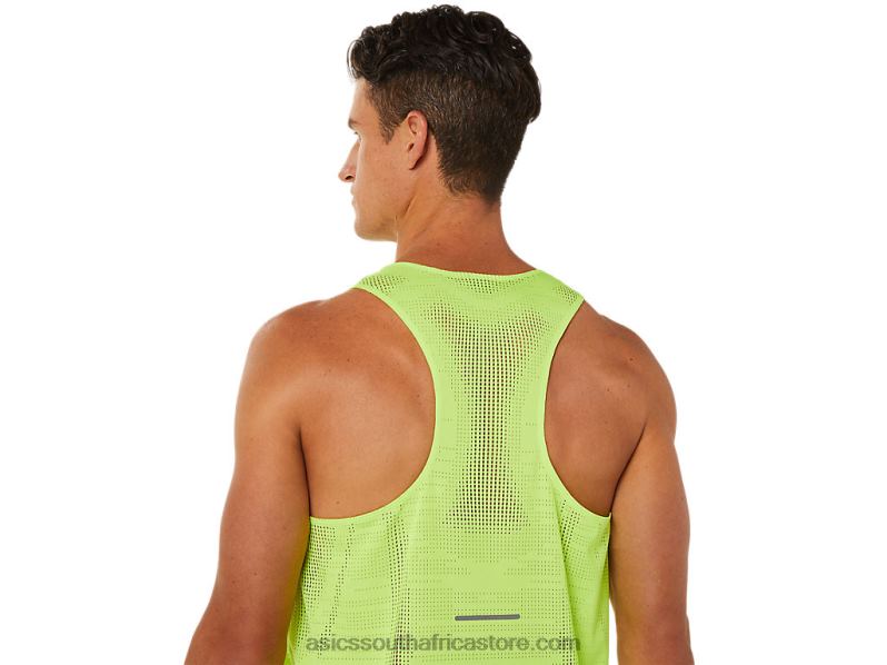 Men Asics Ventilate Actibreeze Singlet LH4X01391 Hazard Green