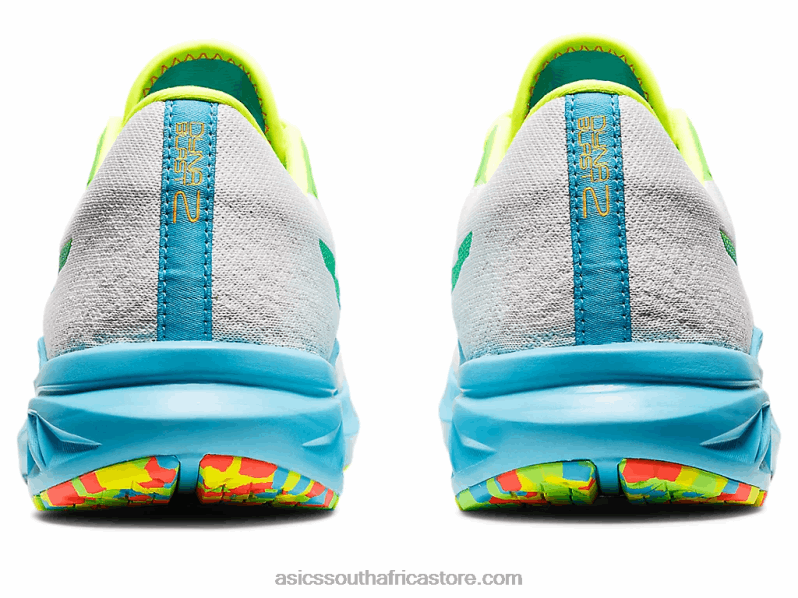 Men Asics Dynablast 2 LH4X01738 White/Green Gecko