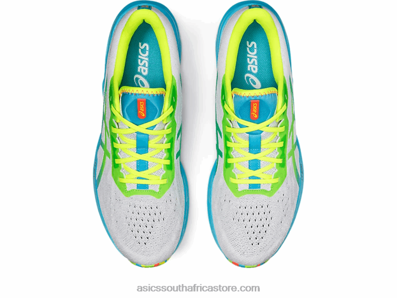 Men Asics Dynablast 2 LH4X01738 White/Green Gecko