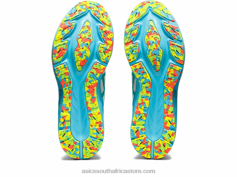 Men Asics Dynablast 2 LH4X01738 White/Green Gecko