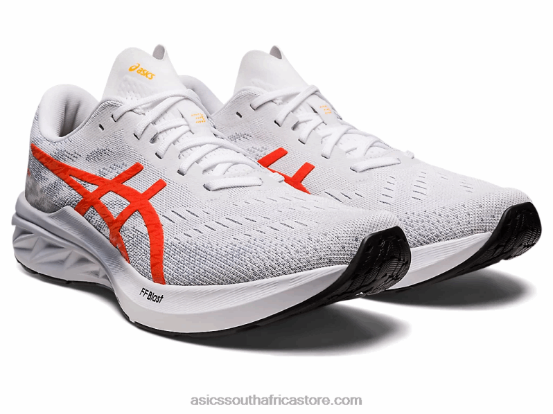 Men Asics Dynablast 3 LH4X0792 White/Cherry Tomato