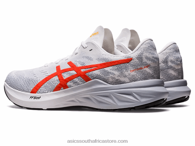 Men Asics Dynablast 3 LH4X0792 White/Cherry Tomato