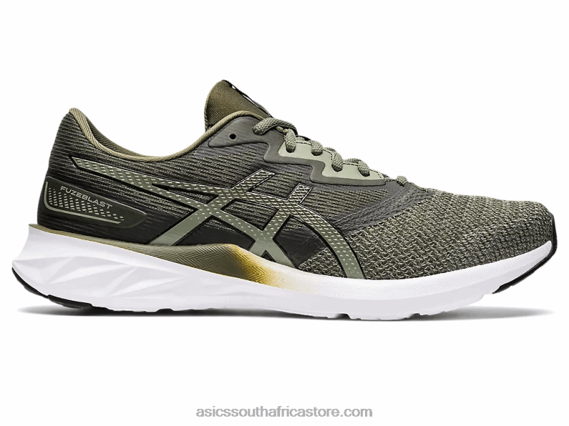 Men Asics Fuzeblast LH4X01578 Olive Canvas/Black
