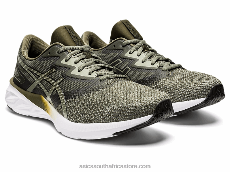 Men Asics Fuzeblast LH4X01578 Olive Canvas/Black