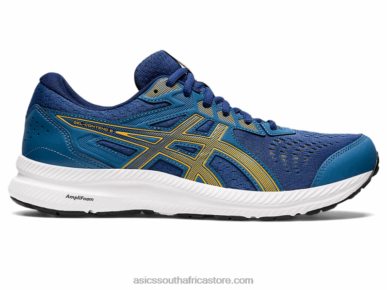 Men Asics Gel-Contend 8 Extra Wide LH4X0718 Azure/Amber