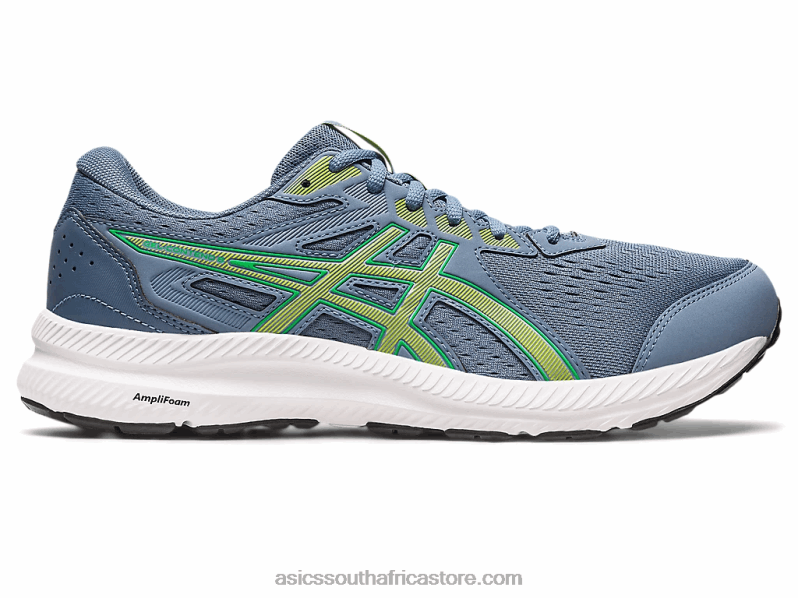 Men Asics Gel-Contend 8 LH4X0530 Steel Blue/Lime Zest