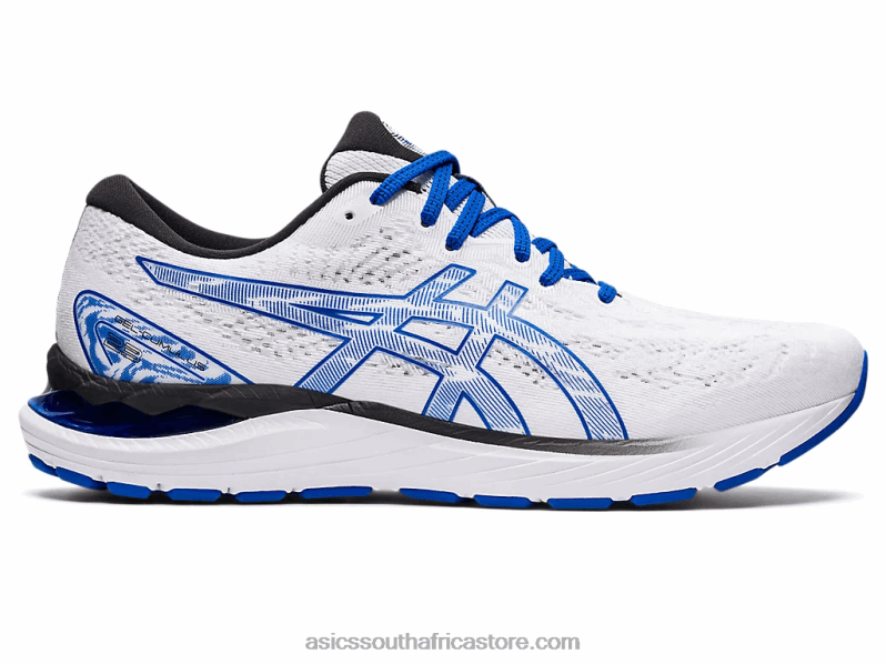 Men Asics Gel-Cumulus 23 LH4X0565 White/Tuna Blue