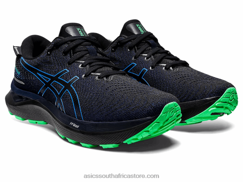 Men Asics Gel-Cumulus 24 Gtx LH4X0589 Black/Blue Coast