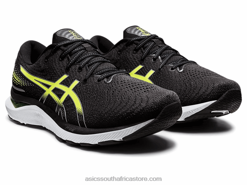 Men Asics Gel-Cumulus 24 LH4X01316 Black/Hazard Green