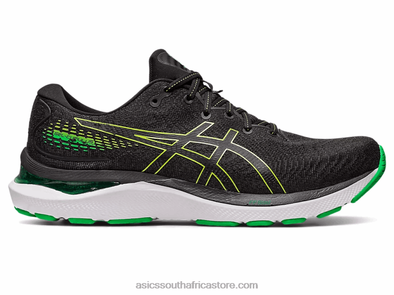 Men Asics Gel-Cumulus 24 LH4X0422 Black/Lime Zest