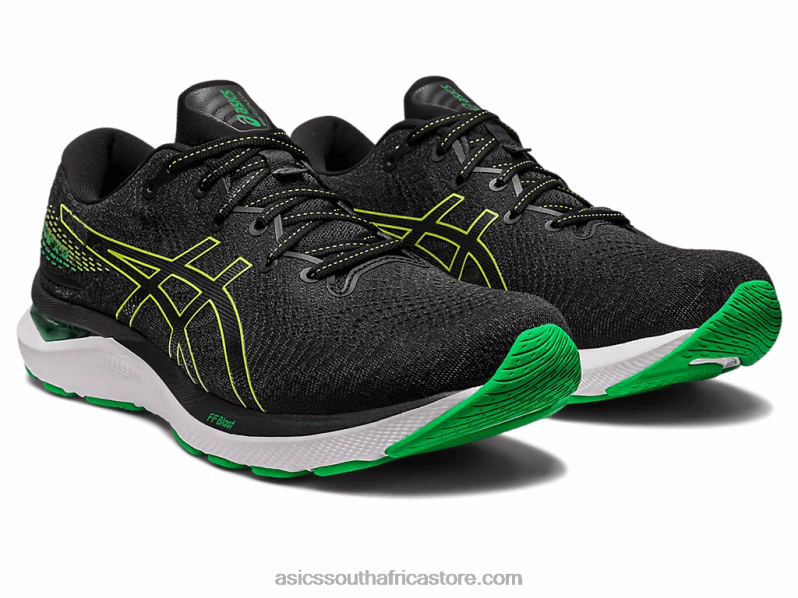 Men Asics Gel-Cumulus 24 LH4X0422 Black/Lime Zest