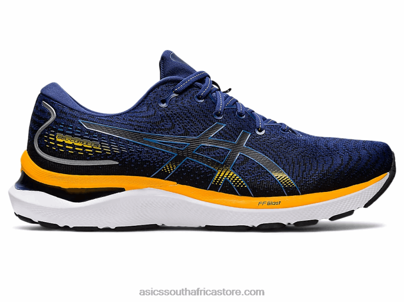 Men Asics Gel-Cumulus 24 LH4X0824 Deep Ocean/Amber