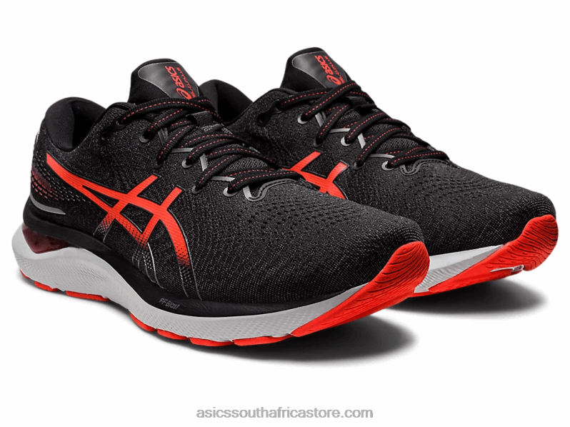 Men Asics Gel-Cumulus 24 LH4X0919 Black/Cherry Tomato