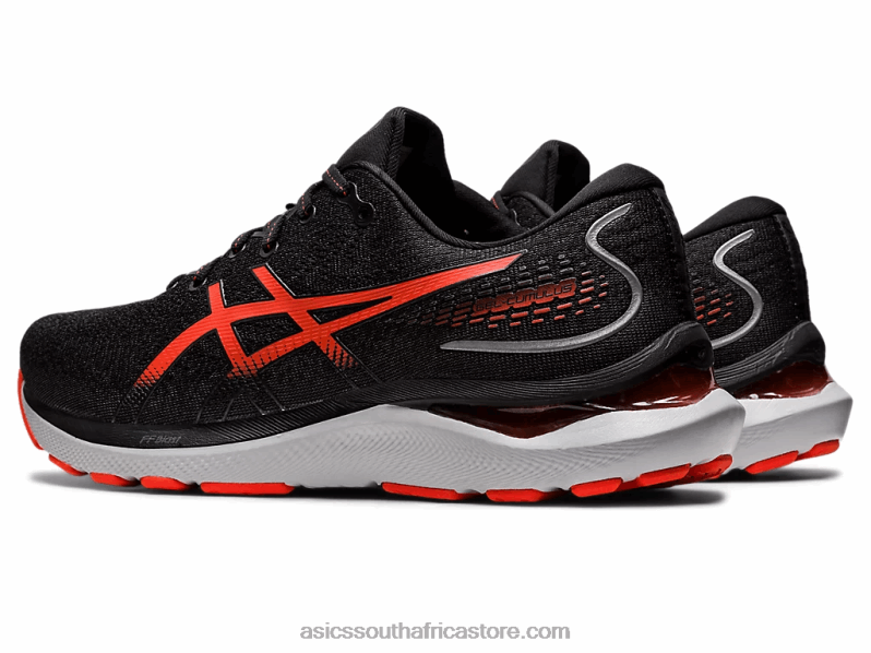 Men Asics Gel-Cumulus 24 LH4X0919 Black/Cherry Tomato
