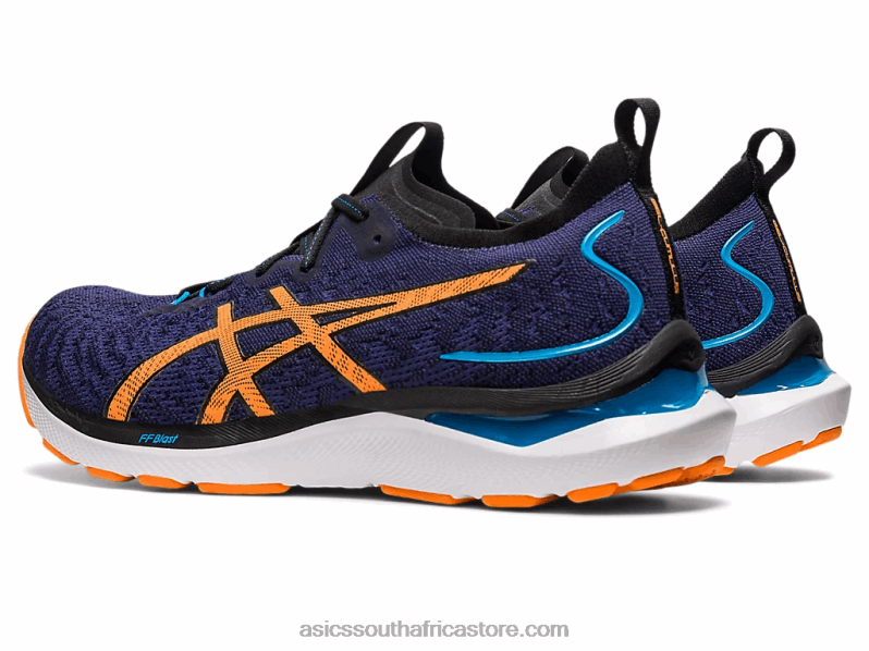 Men Asics Gel-Cumulus 24 Mk LH4X0632 Indigo Blue/Sun Peach