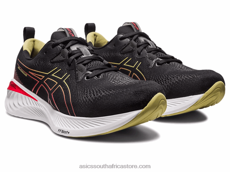 Men Asics Gel-Cumulus 25 LH4X0123 Black/Electric Red