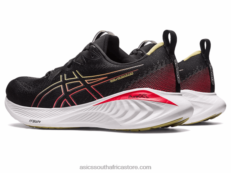 Men Asics Gel-Cumulus 25 LH4X0123 Black/Electric Red