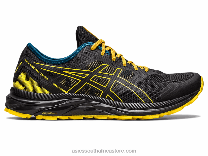 Men Asics Gel-Excite Trail LH4X0353 Black/Golden Yellow