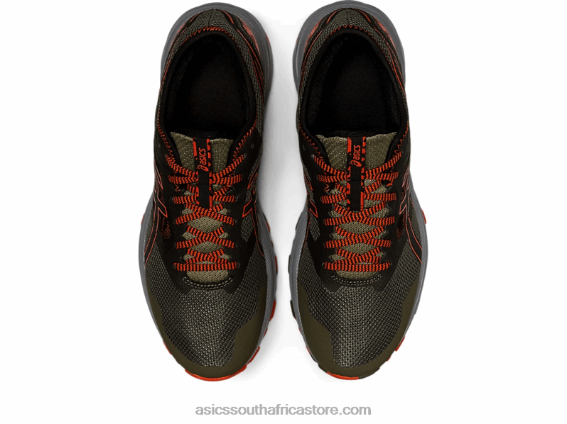 Men Asics Gel-Excite Trail LH4X0910 Mantle Green/Cherry Tomato