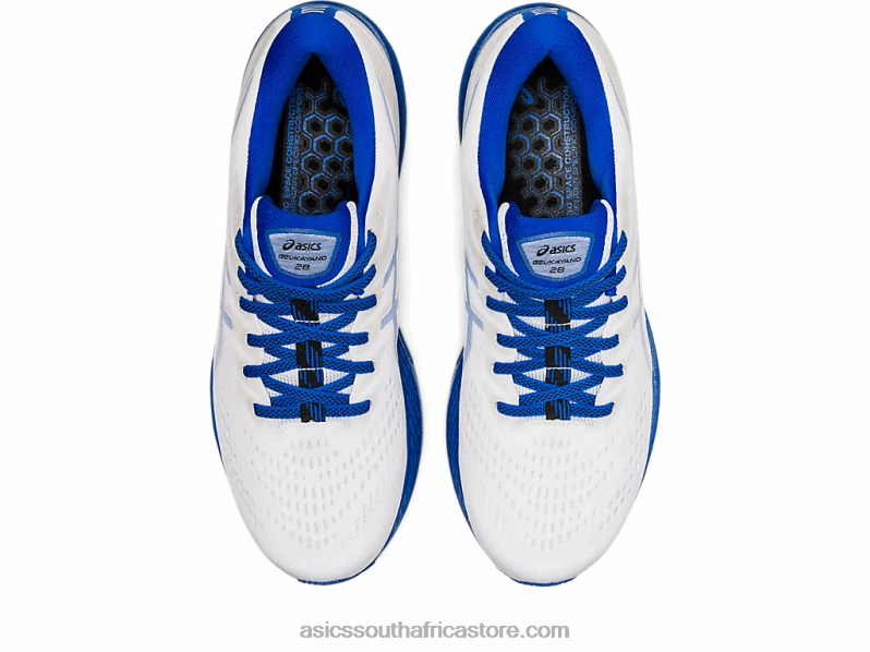 Men Asics Gel-Kayano 28 LH4X01199 White/Tuna Blue