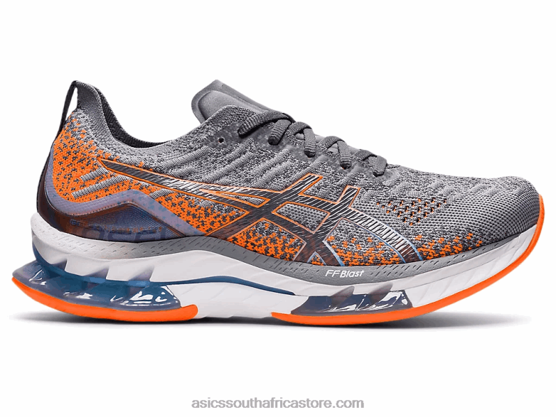 Men Asics Gel-Kinsei Blast LH4X0600 Sheet Rock/Shocking Orange