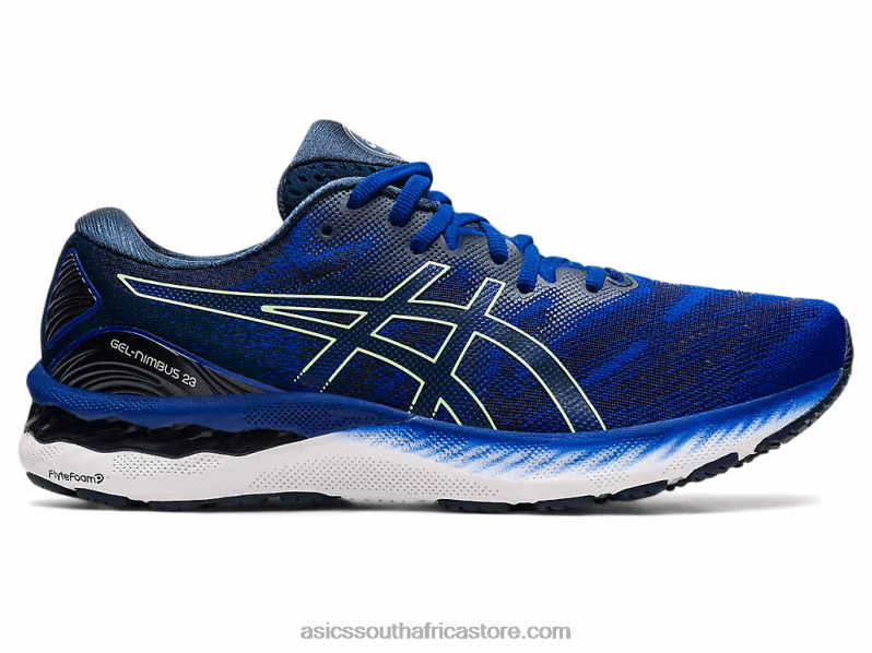 Men Asics Gel-Nimbus 23 LH4X01854 Monaco Blue/Bright Lime Men Asics Gel-Nimbus 23 LH4X01854 Monaco Blue/Bright Lime