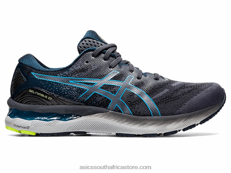 Men Asics Gel-Nimbus 23 LH4X02018 Carrier Grey/Digital Aqua