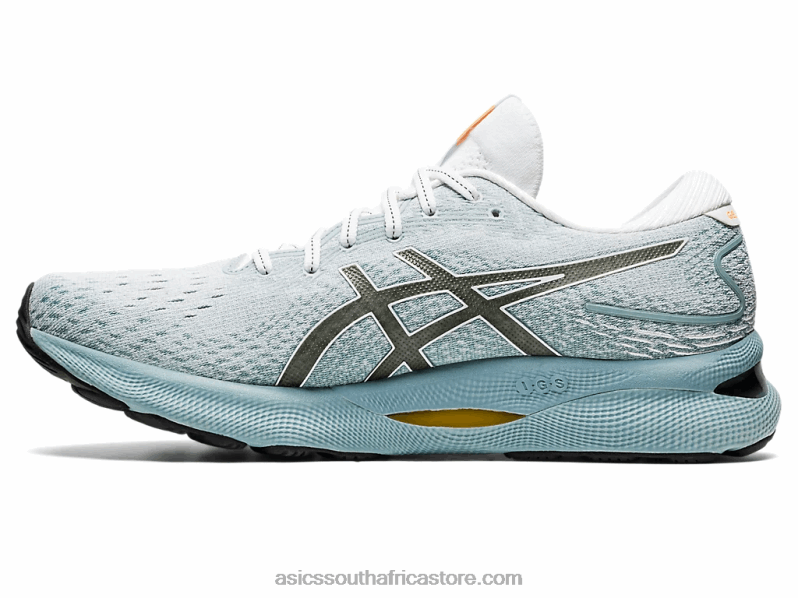 Men Asics Gel-Nimbus 24 LH4X01023 Light Steel/White